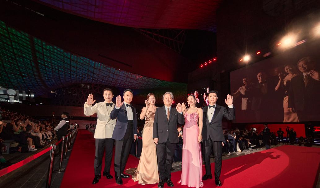 Guests on the red carpet at an earlier festival